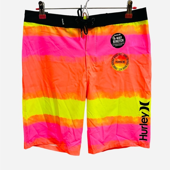 Hurley Phantom Boys Kids Board Shorts Surf Swim Trunks Multicolor Size 20/30 - Picture 4 of 9